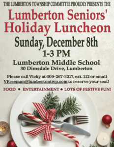 Seniors' Holiday Lunch poster